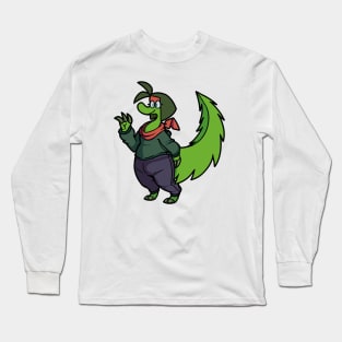 Evergreen is waving and wishing you a greetings for the cold winter freezing time Long Sleeve T-Shirt